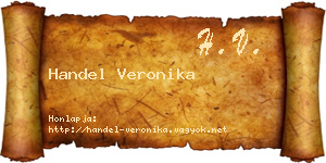 Handel Veronika névjegykártya